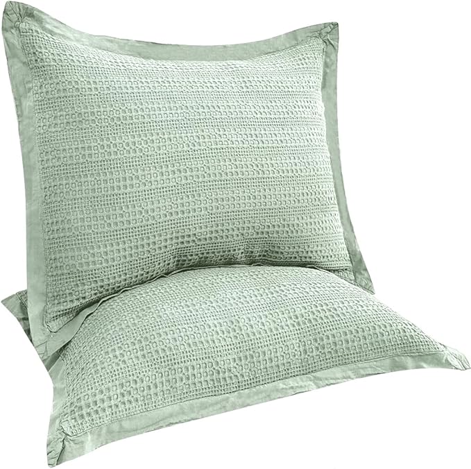 COCOPLOCEUS Standard Pillowcase Set of 2 20X26 Pillow Covers Cotton Bed Pillow Shams Soft Decorative Pillow Cases with Envelope Closure, Sage Green