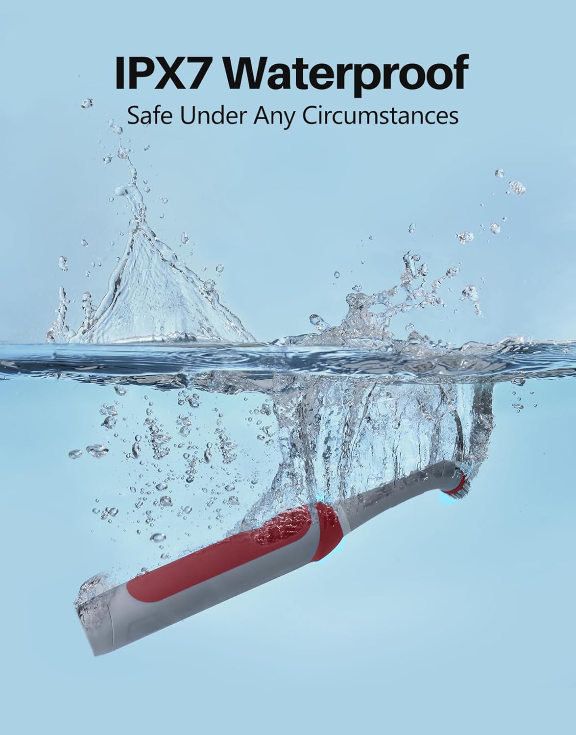 kHelfer Rechargeable Electric Grout Brush with Built-in Battery, Upgraded Stainless Steel Wire Power Brush & IPX7 Waterproof, Cordless Cleaning Brush & 5 Replacement Heads for Tile Grout Crevice