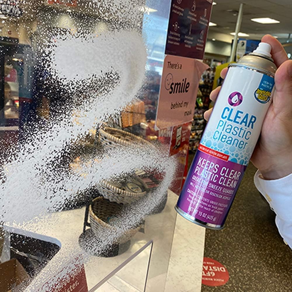 Invisible Glass 91014-2PK 19-Ounce Screen and Plastic Cleaner Protectant and Polish Anti-Fog and Anti-Static for Plastic Surfaces Touchscreens, Plastic Shields and Guards, Electronics, Pack of 2 , white