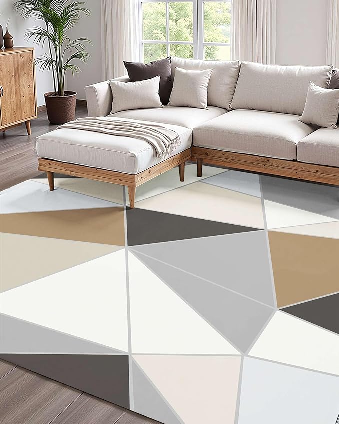 VEVOR 5 x 7 ft Area Rug Large Washable Rug Non-Slip and Tear-Resistant Soft Carpet Pet & Child Friendly Modern Area Rugs Indoor Mat for Bedroom Living Room Kids Room Entryway Charcoal Gray