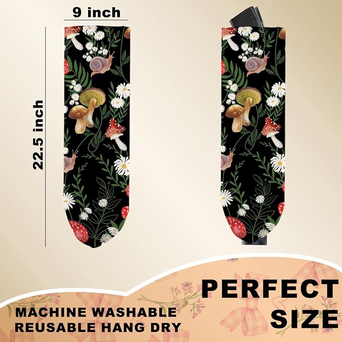 Vibrant Mushroom Plastic Bag Holder for Kitchen Essentials, Snail Floral Grocery Bag Holder for Plastic Bags, Washable Shopping Bags Storage Dispenser for Home Kitchen, Mushroom Gifts for Women