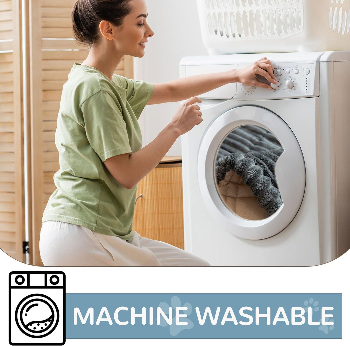 OTOB Dog Couch Covers for 3 Cushion Washable Non Slip Plush Pet Friendly Bed Mat Sofa Cover for Dogs, All Seasons Cozy Soft Fuzzy Furniture Protector Sofa Slipcovers (Dark Gray, 27.6" x 59.1")