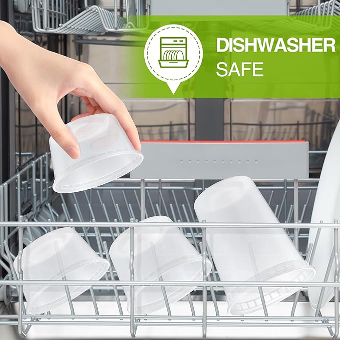 60 Set Deli-Containers-with-Lids: [8oz 16oz] Food-Storage-Containers Combo Pack, Airtight Plastic-Storage-Containers-with-Lids, Microwaveable & Freezer Safe To-Go-Containers