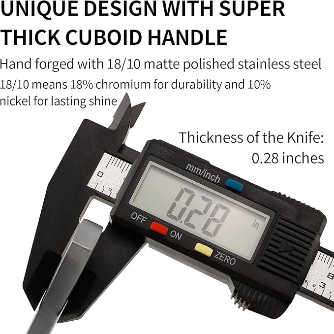 Stainless Steel Flatware Set Hand Forged 18/10 Silverware Set Cutlery Set Silver Cuboid Handle Matte Finished 20 Pieces Service for 4