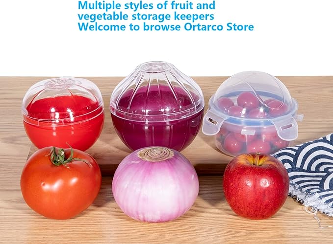 Ortarco Lemon Keeper Lemon Saver Lemon Storage Containers Reusable Lemon Holder Organizer
