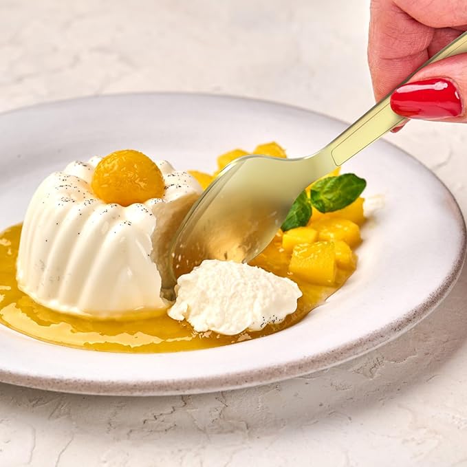 300 Count Extra Heavy Duty Gold Plastic Silverware, 100 Forks, 100 Spoons, 100 Knives, BPA-Free, Heat Resistant, Disposable Plastic Utensils Set, Plastic Cutlery Set, Plasticware Bulk