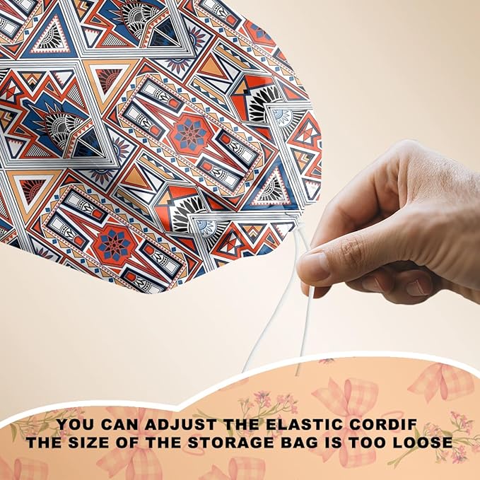 Vintage Ethnic Print Plastic Bag Holder, Wall Mount Grocery Bag Holder for Plastic Bags, Abstract Art Farmhouse Kitchen Pantry Decor Reusable Grocery Bags Organizer Storage Dispenser