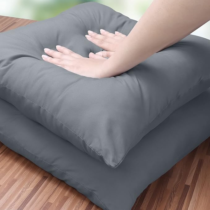 Utopia Bedding 24x24 Pillow Inserts, Set of 2, Grey – Indoor Decorative Throw Pillows for Bed, Sofa & Couch – Soft, Supportive & Fluffy Cushion Inserts