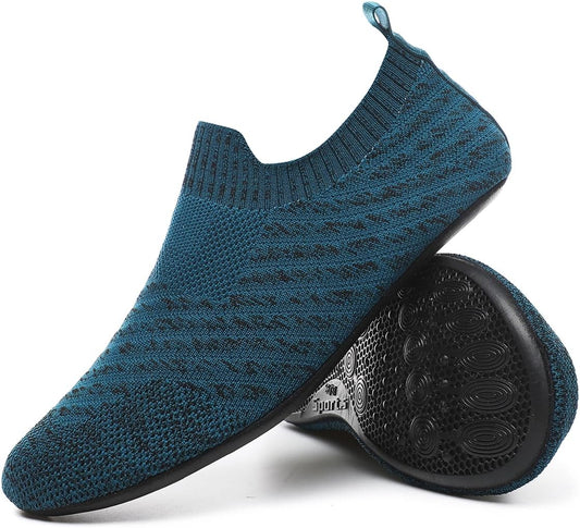 QZKDM Lightweight Slip on Grip Indoor House Slippers Barefoot Non Slip Home Exercise Yoga Shoes for Men Women