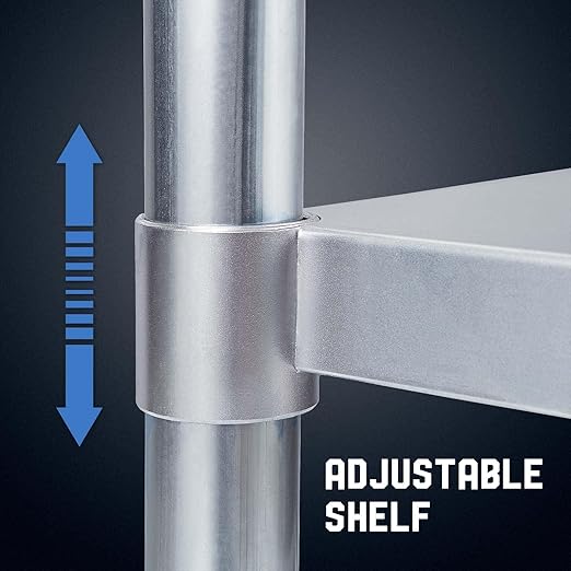 Profeeshaw Stainless Steel Prep Table NSF Commercial Work Table with Undershelf for Kitchen Restaurant 30×30 Inch