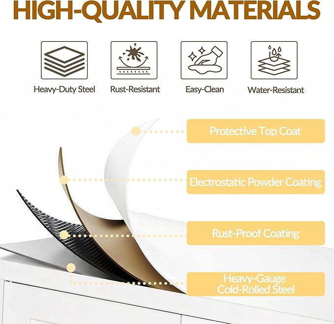 Kitchen Pantry Cabinet,71” Metal Tall Pantry Storage Cabinet with Doors 2 Adjustable Shelves and a Drawer,Kitchen Storage Cabinets White Freestanding Food Cabinet for Pantries, Kitchen, Dining Room