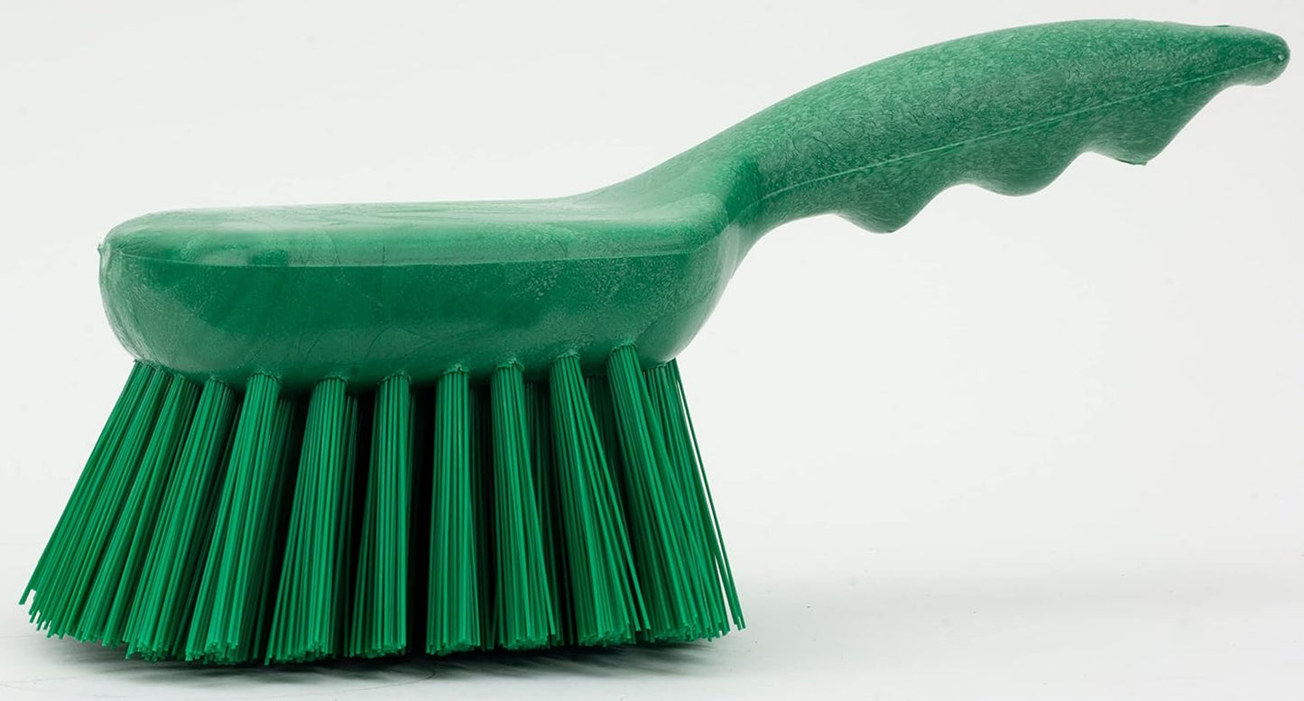 SPARTA 40541EC09 Plastic Scrub Brush, Utility Brush, Kitchen Brush With Hanging Hole For Cleaning, 8 Inches, Green