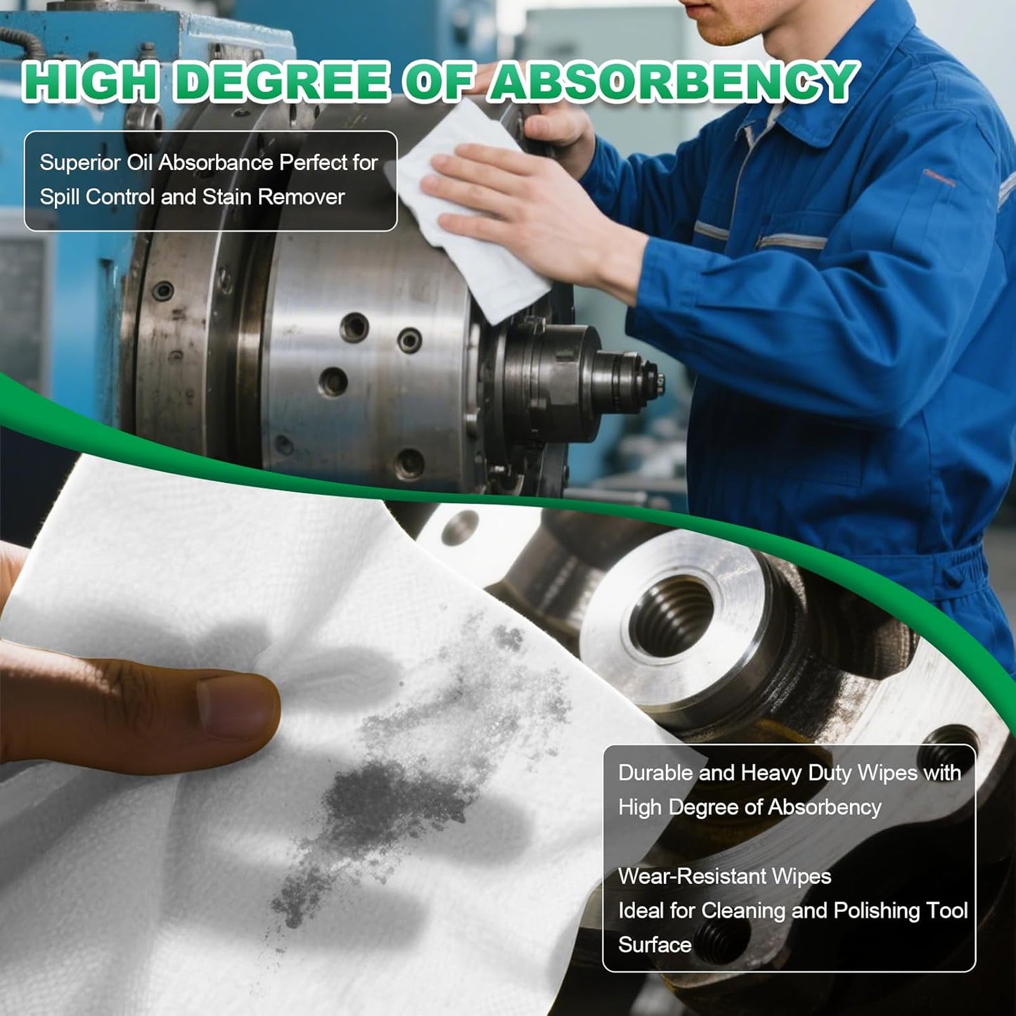 Cleanroom Wipes 9"x9" (300 Pcs, Cellulose/Polyester Blend, Grade B, 56GSM) Lint Free Wipes for Laboratory, Electronics, Pharmaceutical,Printing,Automotives and Semiconductor Industries