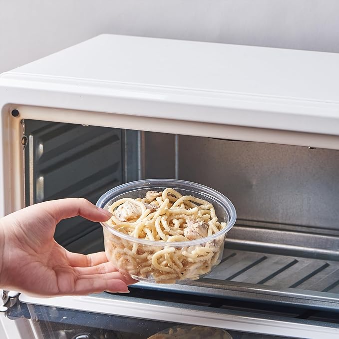 [150 Set - 16 oz. Plastic Deli Disposable Food Storage Containers With Airtight Lids