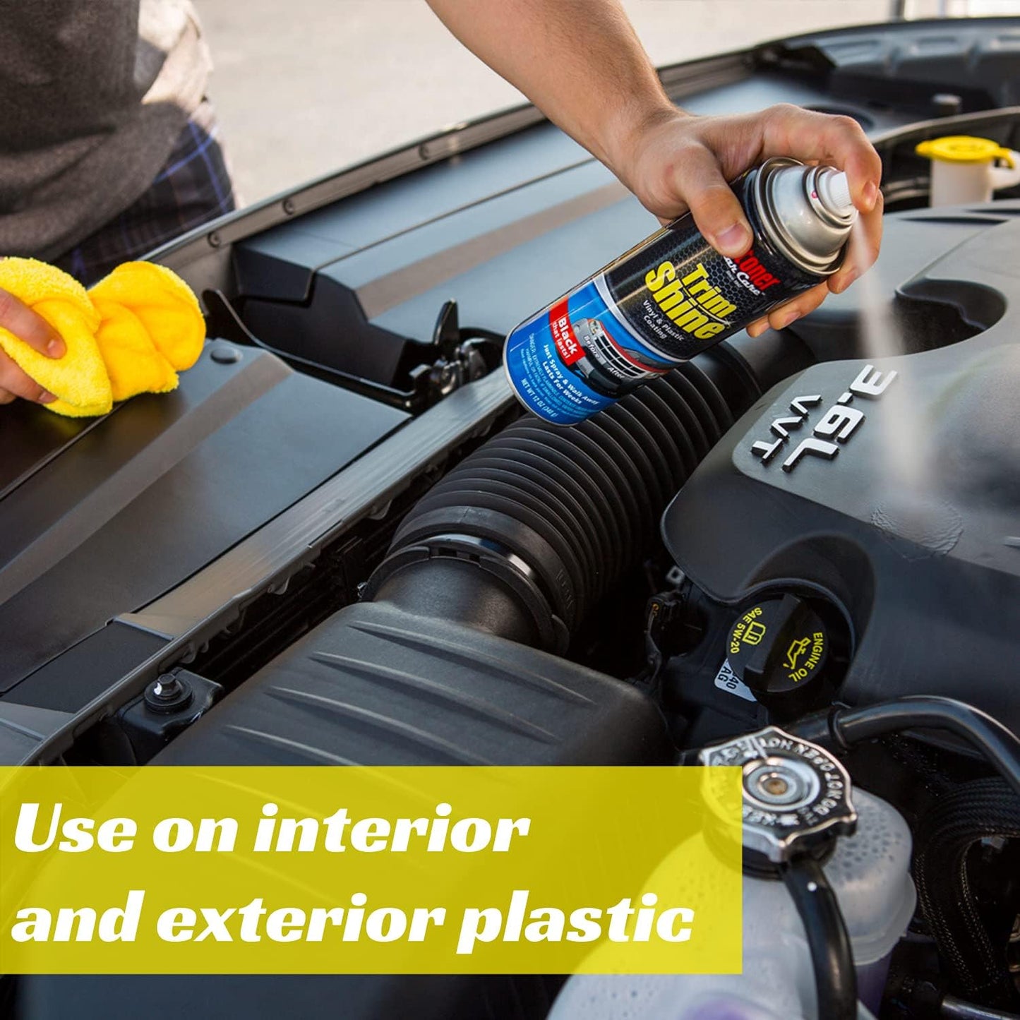 Stoner Car Care 91034-3PK Trim Shine – Vinyl and Plastic Protectant for Interior and Exterior Detailing, Restores OEM Color, Adds Shine, UV and Water Protection – 12 oz (Pack of 3)