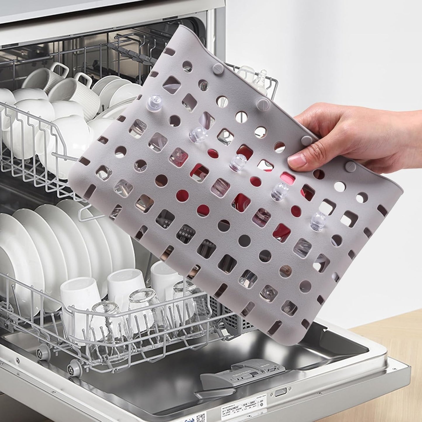 Baby Bottle Drying Rack:Space Saving Standing Drying Rack for Baby Bottles and Pump Part Cleaning,be Equipped with Bottle Brush (Blue)