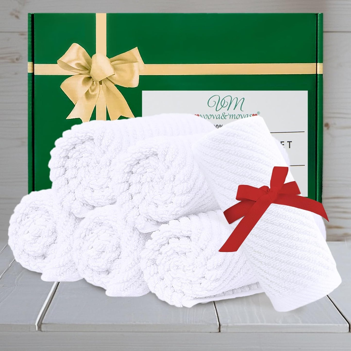 White Washcloths for Bathroom (6PC, 13"x13") - Cotton | Quick Dry | Lightweight | Thick | Soft | Absorbent, Hand Towels for Face & Body, Wash Cloths for Bathroom & Showering, Towel Gift Set