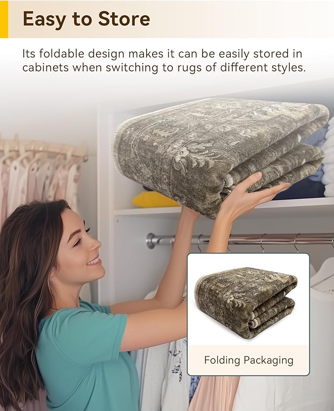 RELEANY Area Rugs 2'x6' Runner Rug Non Slip Washable for Kitchen Hallway Bedroom Beside Laundry Room Bathroom Rug, Floor Carpet, Brown Dark Brown