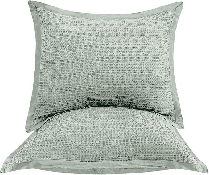 COCOPLOCEUS Standard Pillowcase Set of 2 20X26 Pillow Covers Cotton Bed Pillow Shams Soft Decorative Pillow Cases with Envelope Closure, Sage Green