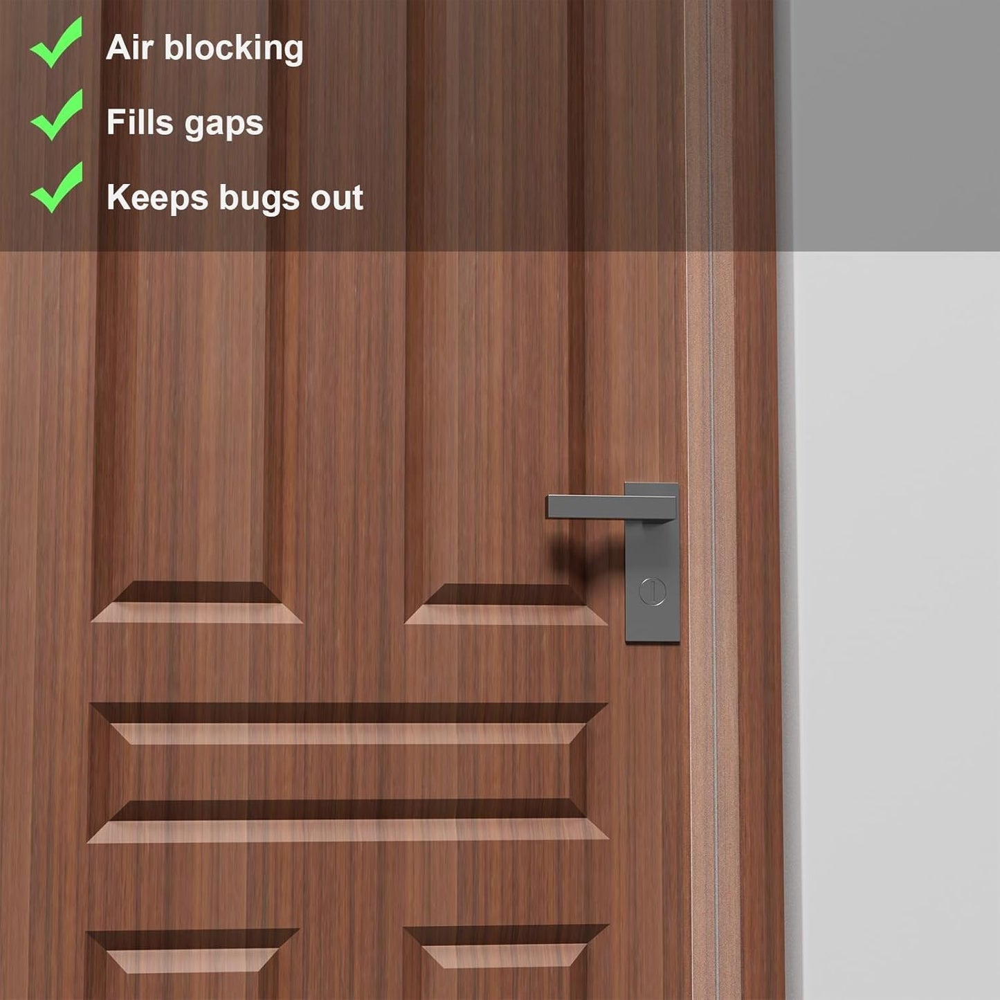 T-Shaped Door Draft Stopper, 1.97 in x 10 Ft Silicone Seal Strip for Windows Gaps, Weather Stripping Seal Strip Shower Sweep, Clear