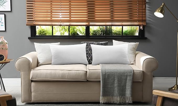 Utopia Bedding 14x22 Pillow Inserts, Set of 2, White – Indoor Decorative Throw Pillows for Bed, Sofa & Couch – Soft, Supportive & Fluffy Cushion Inserts