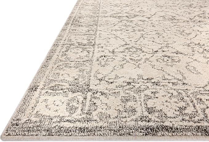 Loloi Magnolia Home by Joanna Gaines Gigi Collection GIG-02 Ivory/Stone 5'-3" x 7'-6" Area Rug
