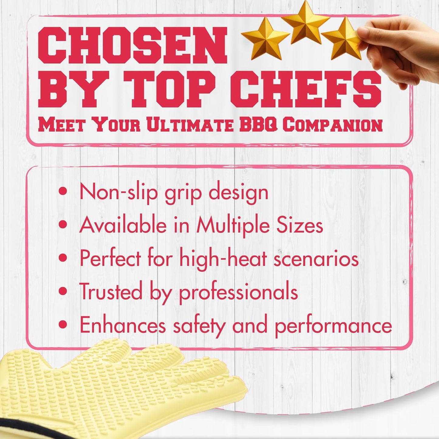 KITCHEN PERFECTION Silicone Smoker Oven Gloves For Women -Extreme Heat Resistant BBQ Gloves -Handle Hot Food Right on Your Smoker Grill Fryer|Waterproof Oven Mitts Grill Gloves |Superior Set+3 Bonuses