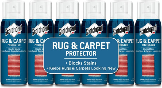 Scotchgard Rug & Carpet Protector, Carpet & Rug Protector Blocks Stains During Spring and Summer Gatherings, Fabric Protector Makes Cleanup of Stains from Muddy Footprints Easier, 14 oz(Pack of 6)