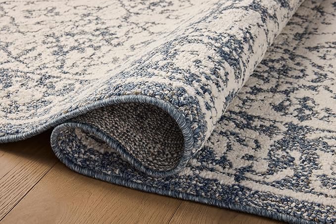 Loloi Magnolia Home by Joanna Gaines Gigi Collection GIG-02 Ivory/Blue 2'-7" x 4' Accent Rug