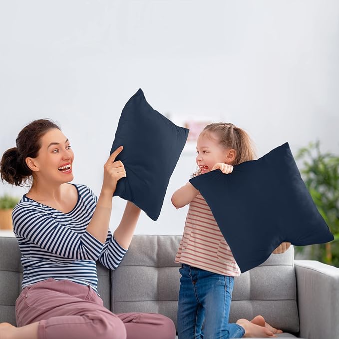 Utopia Bedding 20x20 Pillow Inserts, Set of 2, Navy – Indoor Decorative Throw Pillows for Bed, Sofa & Couch – Soft, Supportive & Fluffy Cushion Inserts