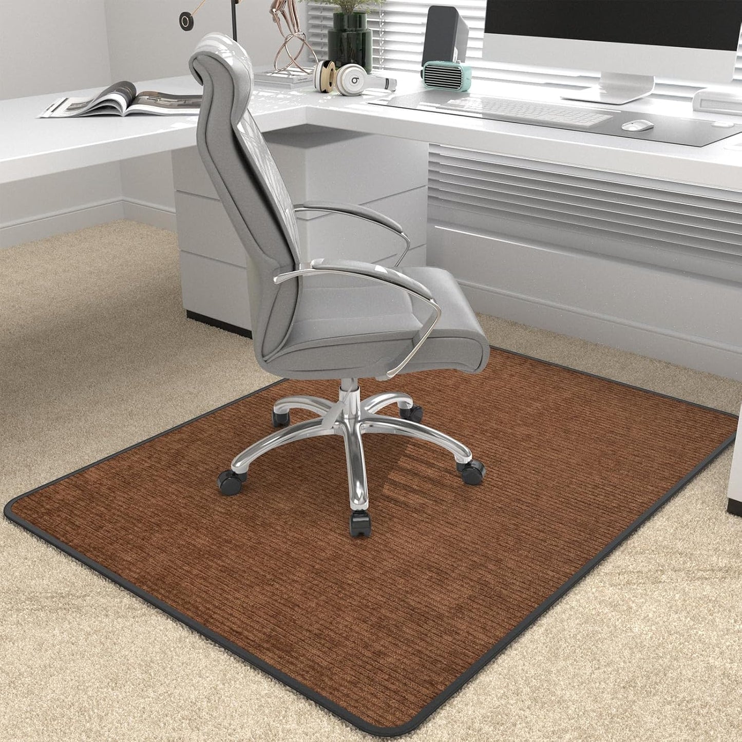 Heavy Duty Office Chair Mat for Carpet and Hardwood Floor Bohemian Desk Chair Mat Rug 36'' x 48'' Jacquard Woven Surface Floor mats for Office Home