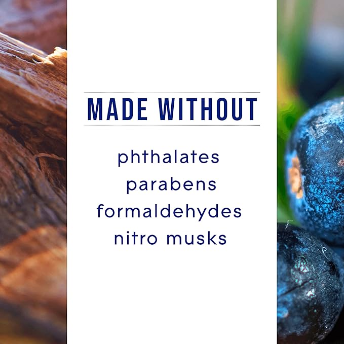 Glade Juniper & Teak Fresh Collection Candle - Fragrance Infused with Essential Oils, Air Freshener, 3-Wick, 6.8 Oz, 3 Count