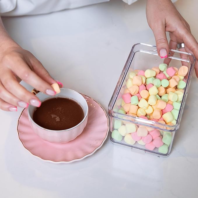 4-Pack Small Pantry Containers, 0.8 QT/0.76 L Clear SAN Food Storage Canisters with Twist-Lock Lids, Stackable for Sugar, Tea Bags, Seasoning, Nuts, Snacks (Green)