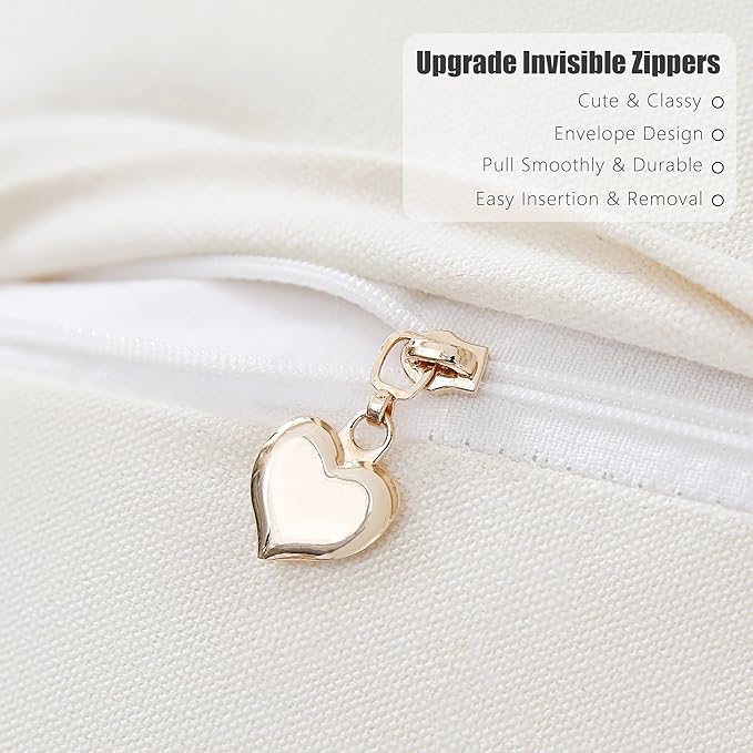 KOOLIFE Boho Chenille Tufted Couch Throw Pillow Covers 18x18 Inch Set of 2 Farmhouse Striped Decorative Pillow Covers Accent Neutral Pillowcase Brown Cushion Cover for Living Room Sofa Bed