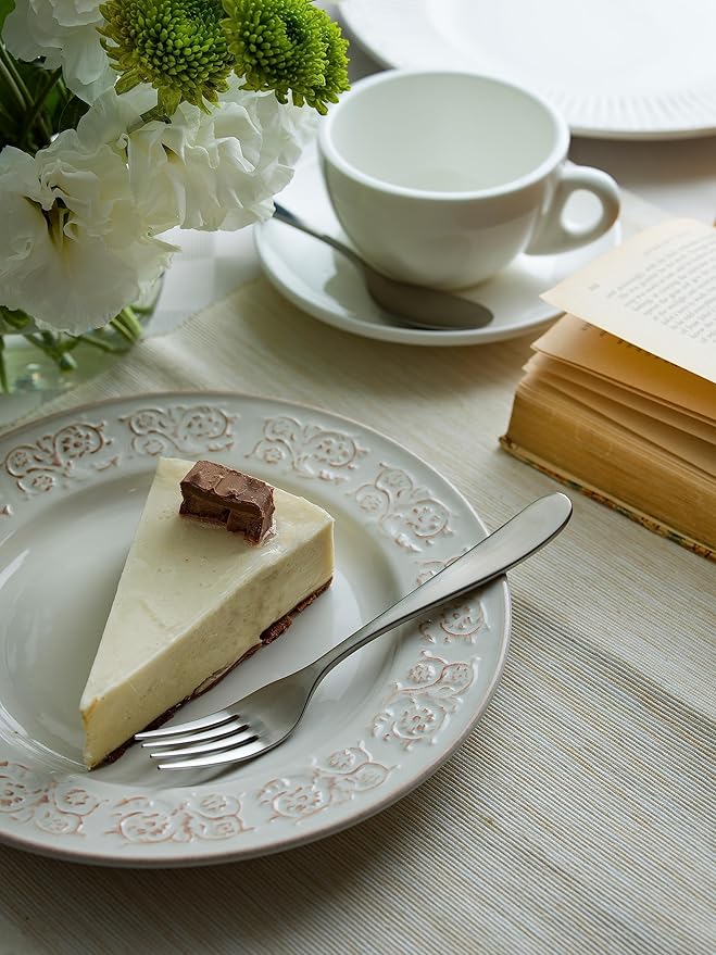 Matte Silverware Set, 18/10 Stainless Steel Satin Flatware, Modern Brushed Finish Cutlery, Dishwasher Safe & Durable, Built to Last (60-Piece, Fidenza)