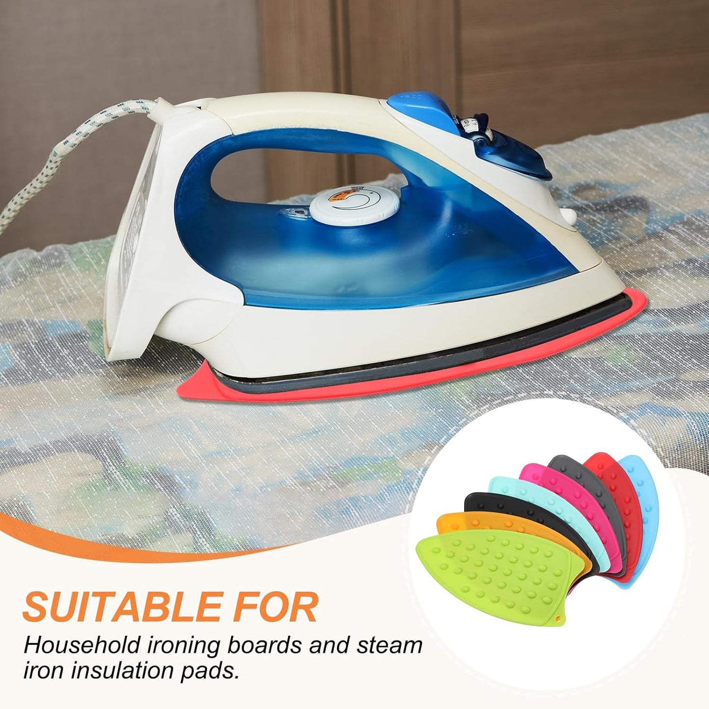 PATIKIL Silicone Iron Rest Pad, Multipurpose Hot Heat Resistant Iron Rest Plate Protective Pad for Ironing Board Hot Resistant Steamer Steam Compact Mat, Green