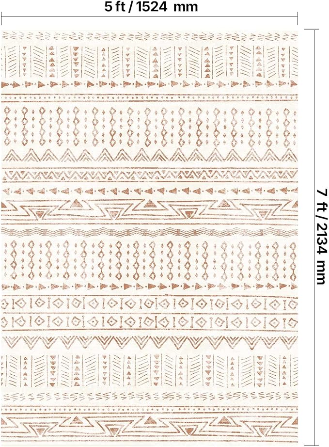 VEVOR 5 x 7 ft Area Rug Large Washable Rug Non-Slip and Tear-Resistant Soft Carpet Pet & Child Friendly Modern Area Rugs Indoor Mat for Bedroom Office Living Room Kids Room Entryway Beige