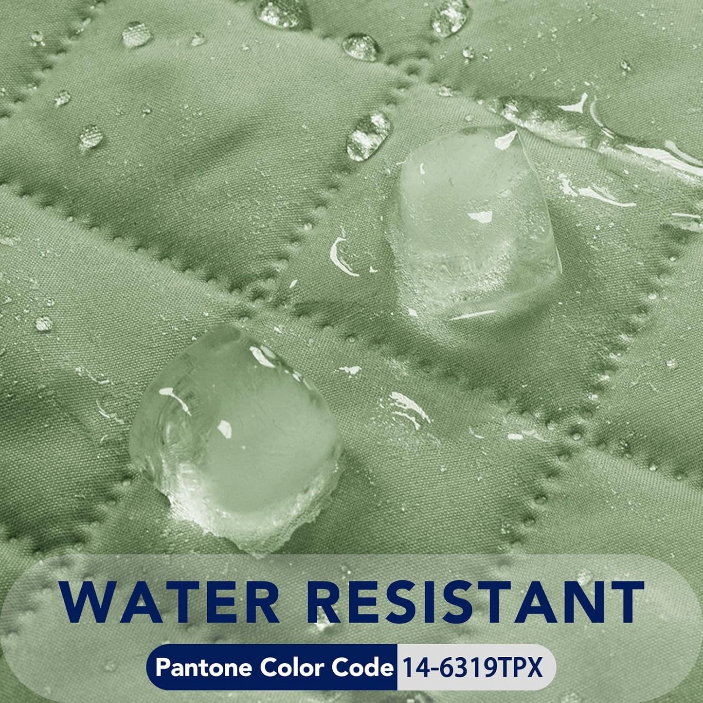 PureFit Reversible Quilted Sofa Cover, Water Resistant Slipcover Furniture Protector, Washable Couch Cover with Non Slip and Elastic Straps for Kids, Dogs, Pets (Chair, Sage Green/Ivory)