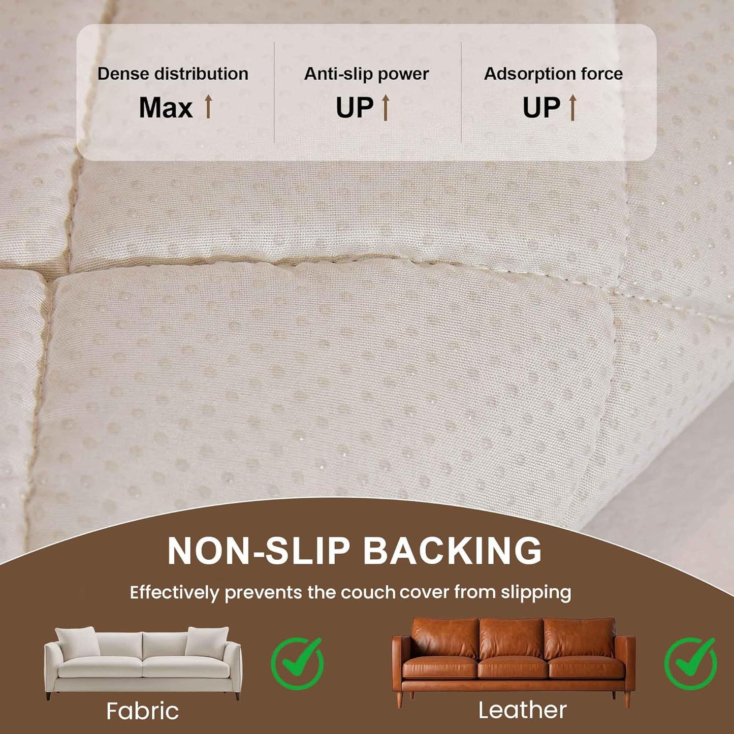 OTOB Couch Cover for Dogs Washable All Seasons, Non Slip Fuzzy Pet Couch Covers Sofa Slipcovers Cushion Mat, Plush Soft Cozy Kids Pet Friendly Furniture Protector (Cream, 23.6" x 47.2")