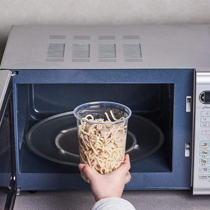 [150 Sets - 32 oz. Plastic Deli Food Storage Soup Togo Containers With Airtight Lids Clear Disposable Takeout Quart Container