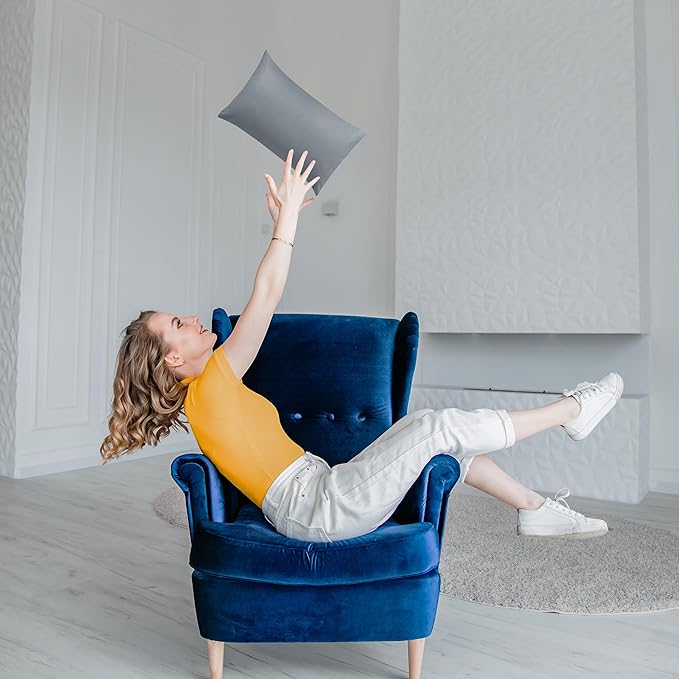 Utopia Bedding 12x20 Pillow Inserts, Set of 2, Grey – Indoor Decorative Throw Pillows for Bed, Sofa & Couch – Soft, Supportive & Fluffy Cushion Inserts