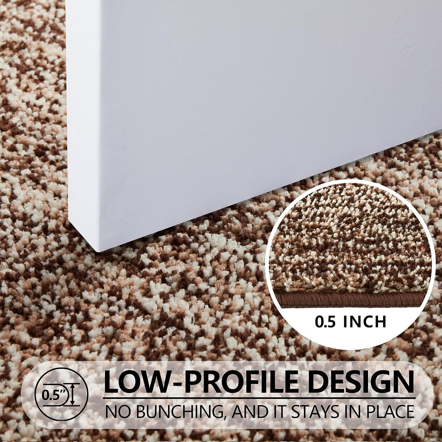 REFETONE Coffee/Brown Doormat, 24'x36', Indoor Non Slip Absorbent Rug for Entryway, Resist Dirt, Machine Washable, Low-Profile, Ideal for High-Traffic Areas, Housewarming Gift