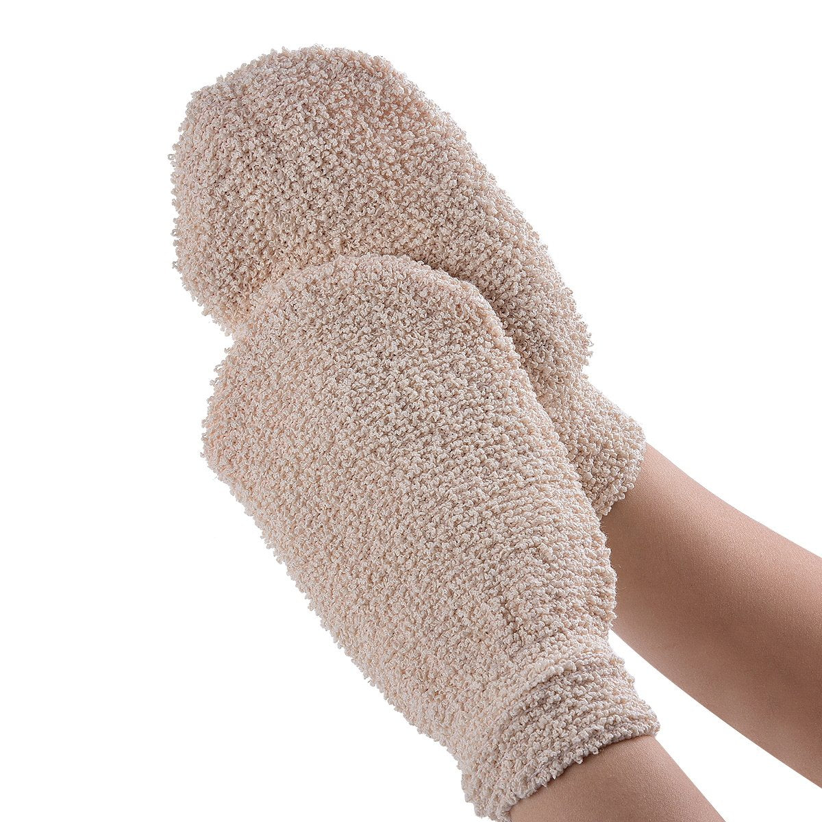 Bath Shower Gloves- Elastic Bath Mitts for Deep Cleansing & Gentle Exfoliation- Machine Washable (2 packs)