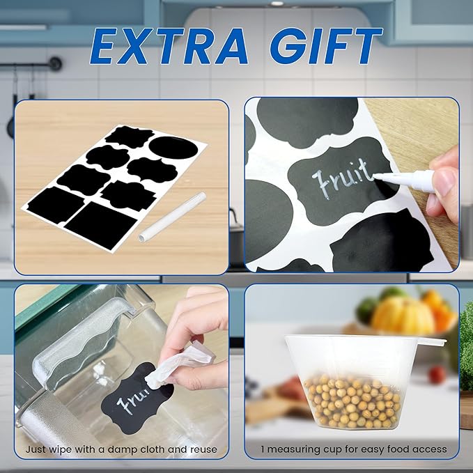 4 Pack 12 Quart Food Storage Containers with Lids, Polycarbonate Square Commercial Food Containers, NSF, Clear, New Version