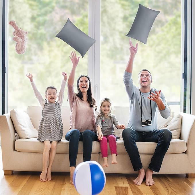 Utopia Bedding 12x20 Pillow Inserts, Set of 2, Grey – Indoor Decorative Throw Pillows for Bed, Sofa & Couch – Soft, Supportive & Fluffy Cushion Inserts