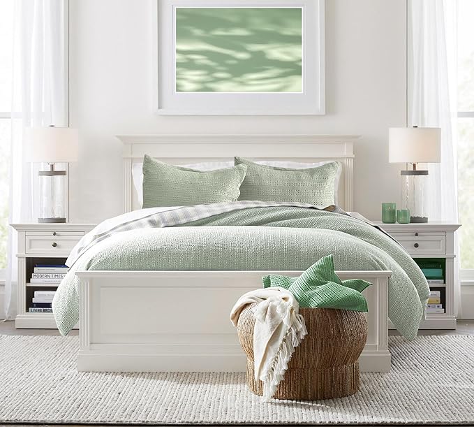 COCOPLOCEUS Standard Pillowcase Set of 2 20X26 Pillow Covers Cotton Bed Pillow Shams Soft Decorative Pillow Cases with Envelope Closure, Sage Green