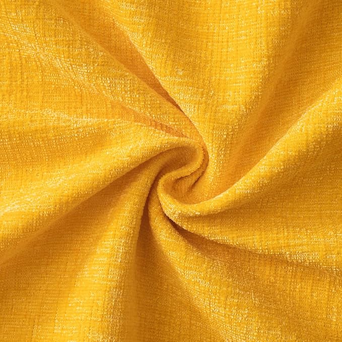 MIULEE Pack of 2 Couch Throw Pillow Covers 20x20 Inch Soft Goose Yellow Chenille Pillow Covers for Sofa Living Room Spring Home Decor Couch Solid Dyed Cases