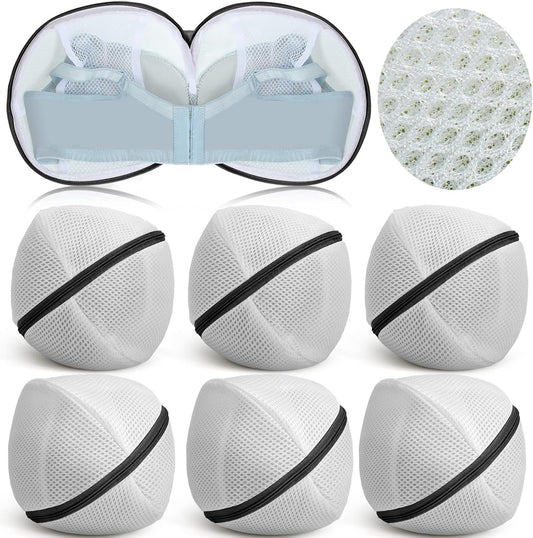 Shappy 6 Pieces Bra Washing Bag for Laundry Mesh Wash Lingerie Underwear Brassiere Washing Bags with Zipper for Women Laundry Storage(7.87 Inch,Black)