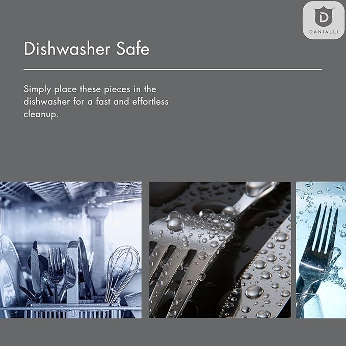 Matte Silverware Set, 18/10 Stainless Steel Satin Flatware, Modern Brushed Finish Cutlery, Dishwasher Safe & Durable, Built to Last (10-Piece Serving Set, Fidenza Hammered)