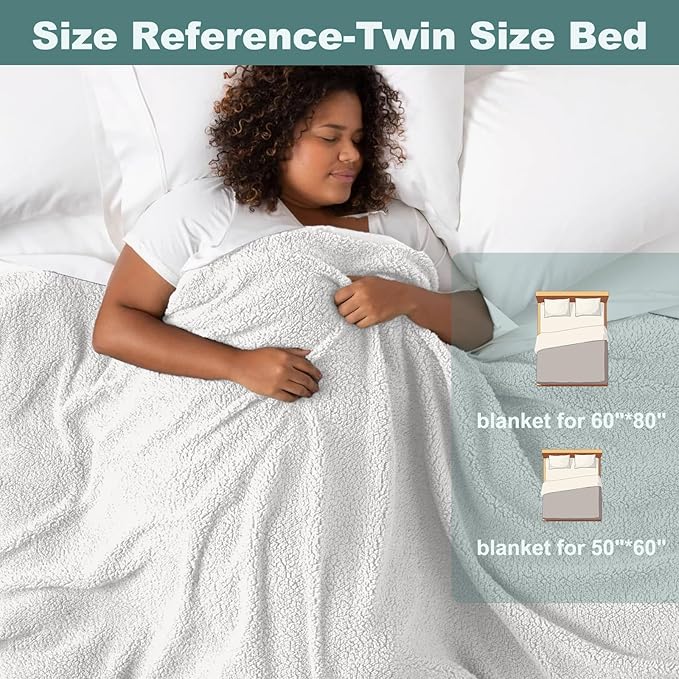 MAOOHON Grounding Blanket, Earth Connected Bedding Throw, Grounding Sheet for Improved Sleep, Includes Silver Fiber 50x60 Inch, White